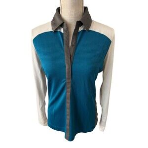 Callaway Women's Teal 1/4 Snap Golf Pullover Size Small‎
